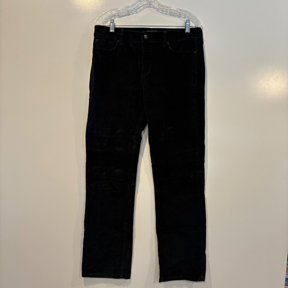 NYDJ Black Corduroy Straight Leg Pants Womens Size 12 Lift Tuck Technology - Picture 4 of 10